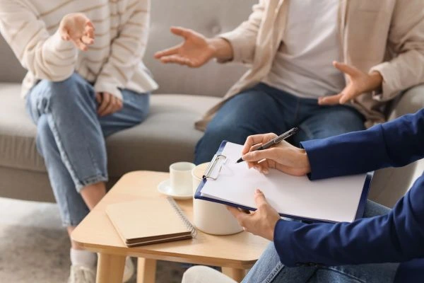 Image of divorce mediation Swansea in progress.